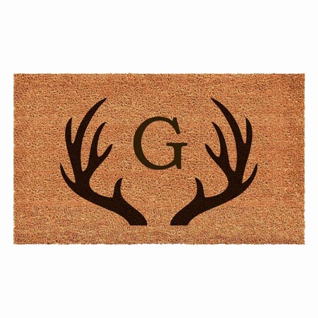 Calloway Mills Monogram Door Mat, Black, Natural, 24 in W x 48 in L 108802448G